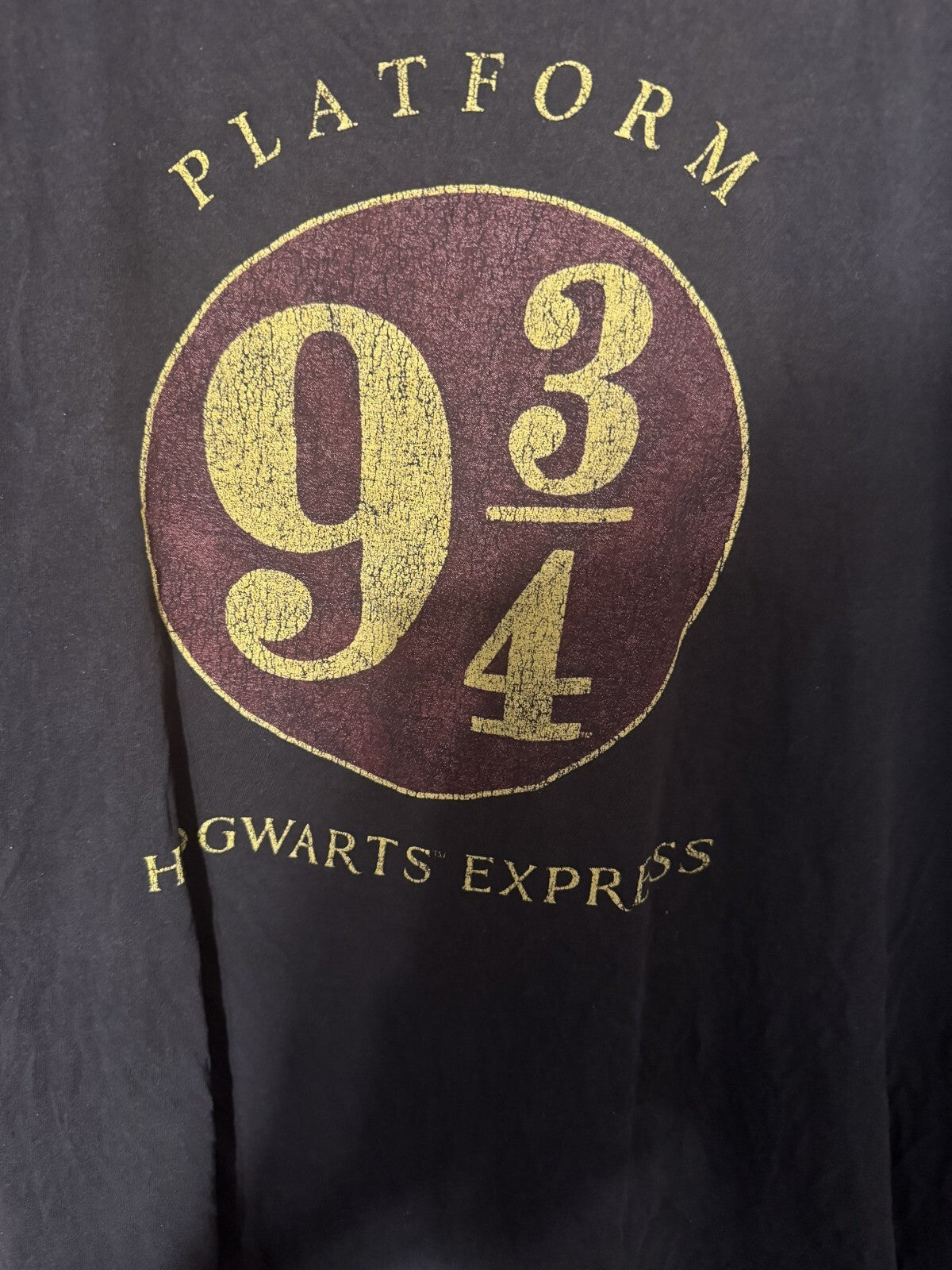 Harry Potter Platform 9 3/4 T-Shirt Men's Size L Black