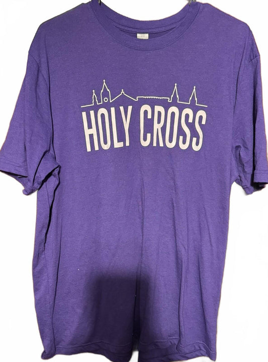 Holy Cross Crusaders Purple T-shirt Men's size XL
