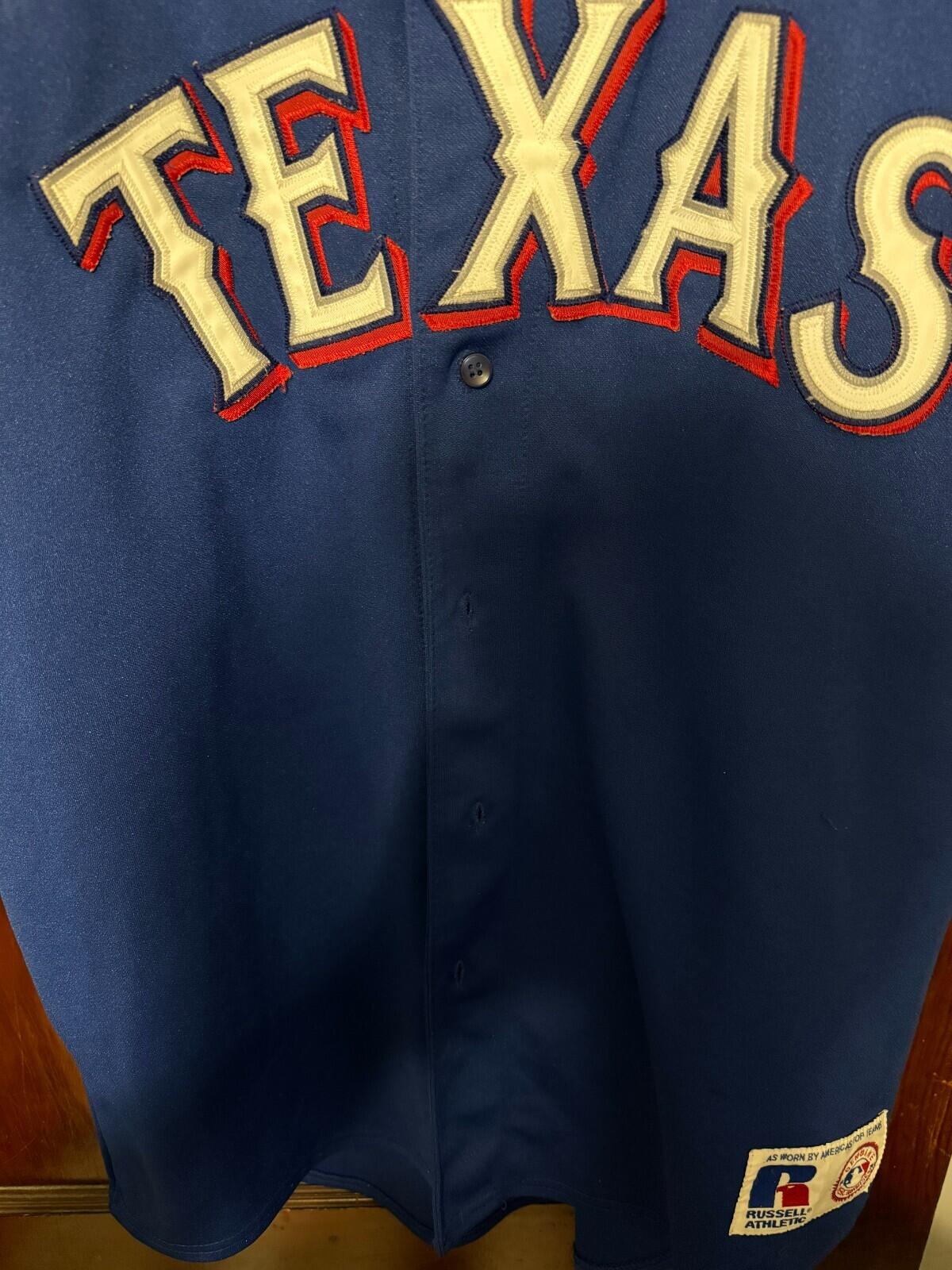 Texas Rangers Russell Athletic Jersey Blue MLB Men's Size XL