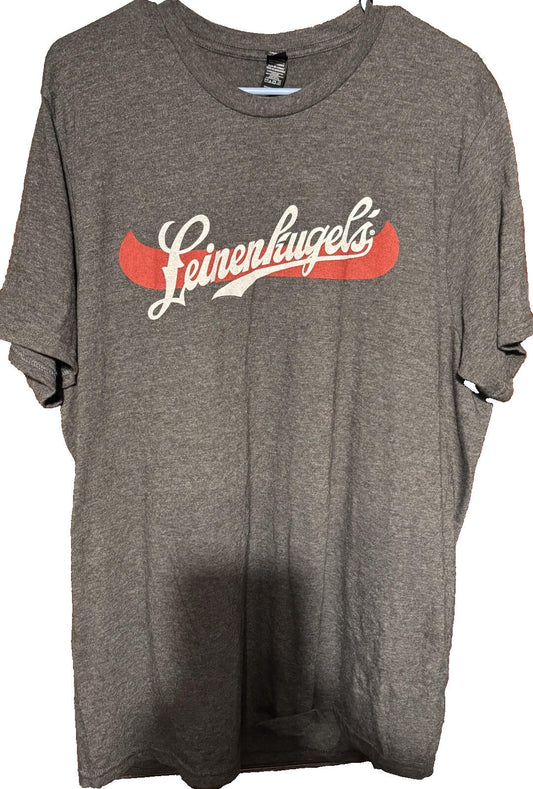 Leinenkugels Beer Gray Leinies Logo Tee Shirt Men Sz XL