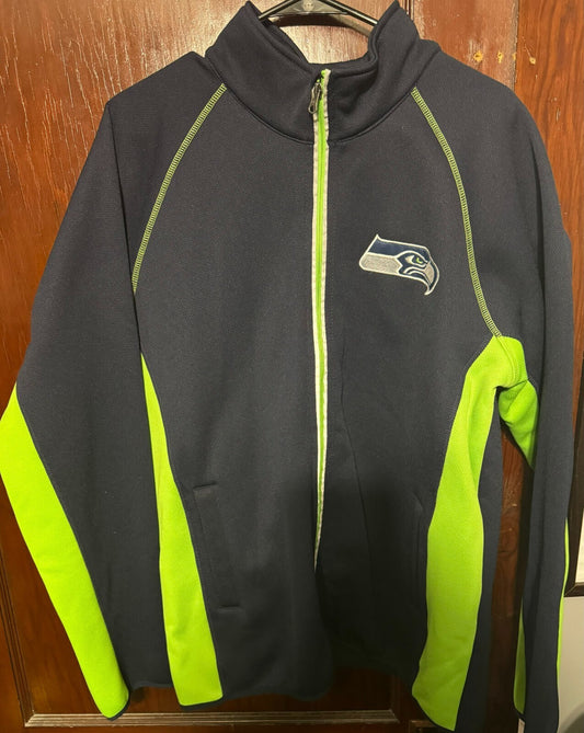 Seattle Seahawks Mens Size L Blue Track Jacket NEW WITH TAGS