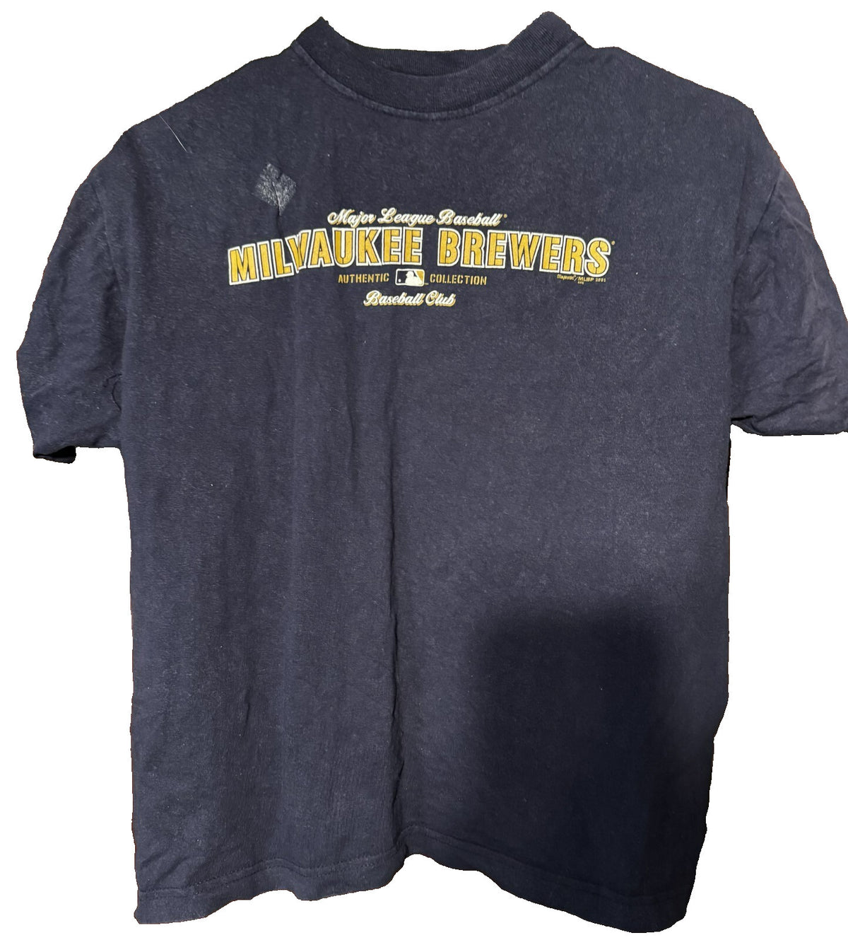 Milwaukee Brewers Majestic Kid's Size XL T-Shirt Blue