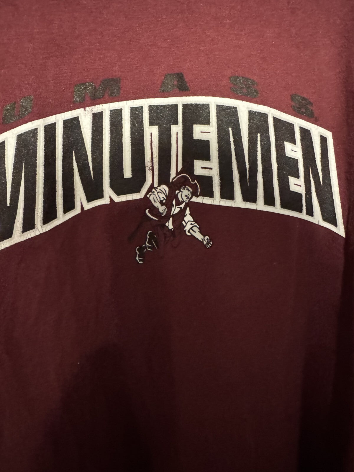 UMass Minutemen L/S T-Shirt Men's XXL Red Massachusetts