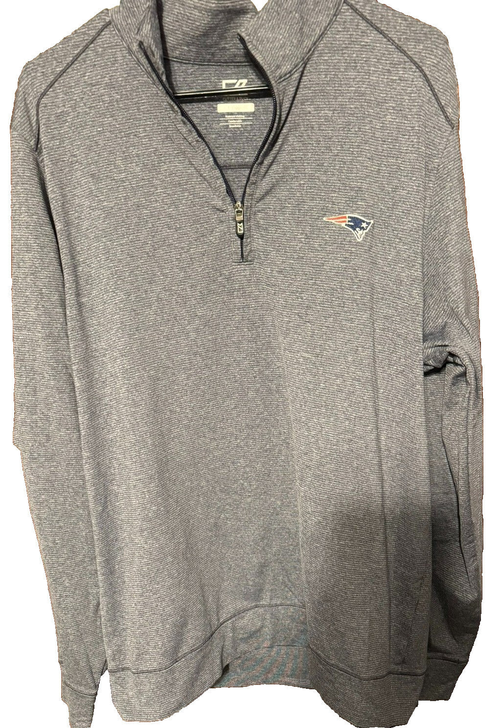 New England Patriots Cutter & Buck Pullover 1/4 Zip Size L Blue