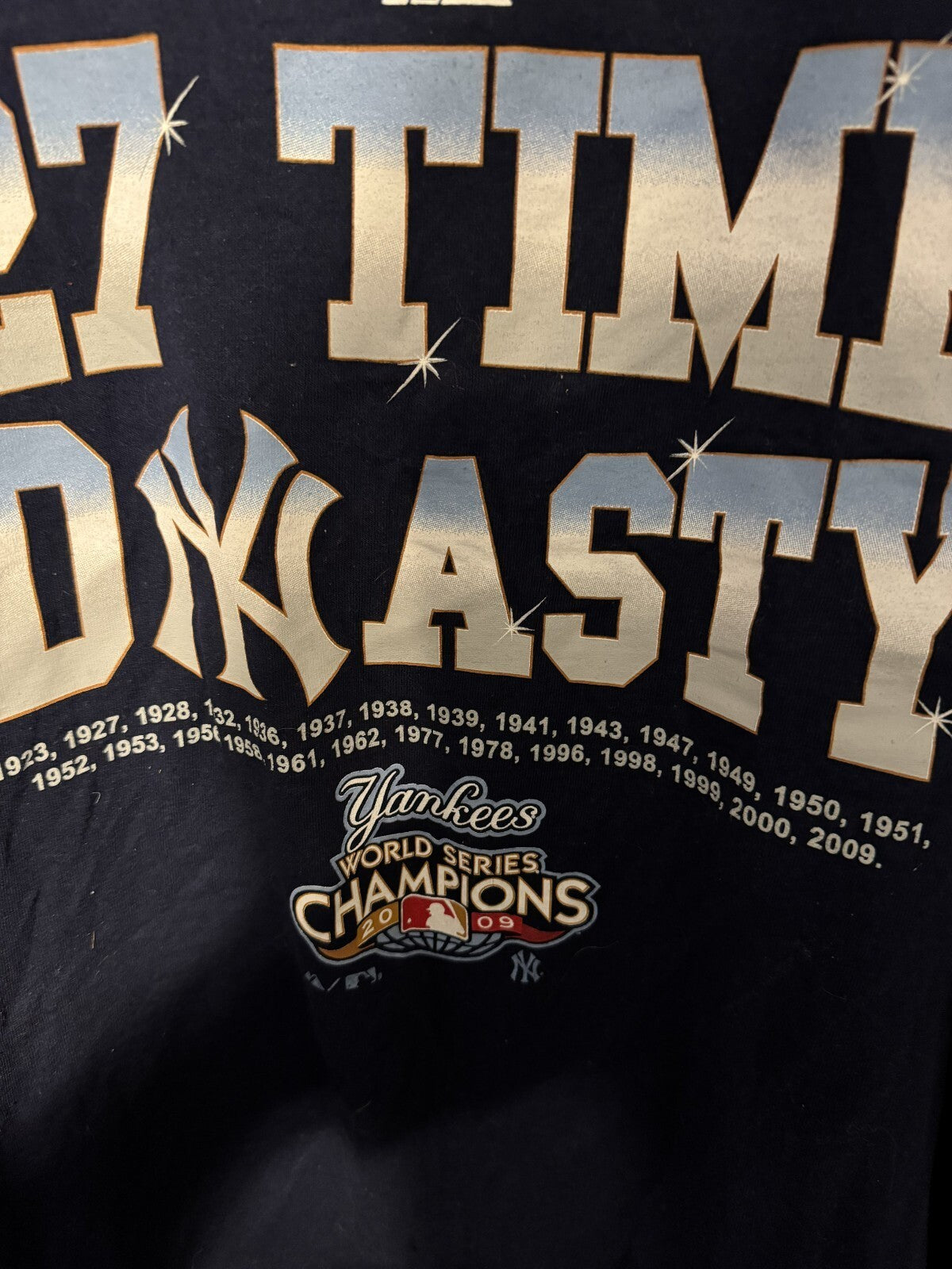 New York Yankees Majestic 2009 World Series Tee Men XL Blue