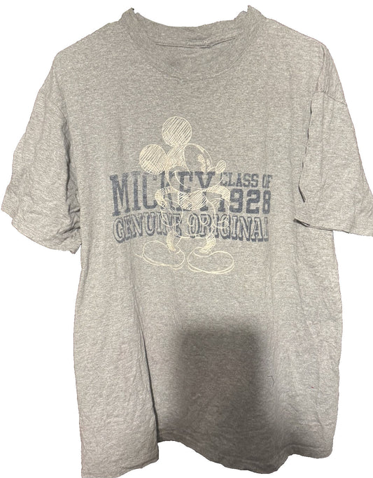 Mickey Mouse Disney S/S T-Shirt Gray Men's Size L ?