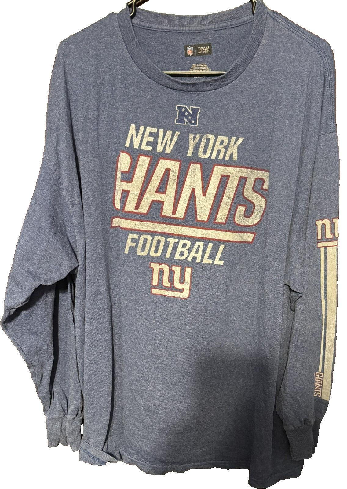 New York Giants NFL Long Sleeve T-Shirt Men Size XXL Blue