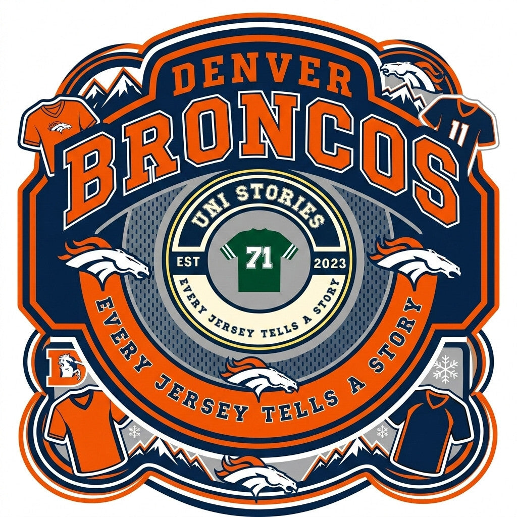 Denver Broncos Short Sleeve T-Shirt Men's L Gray