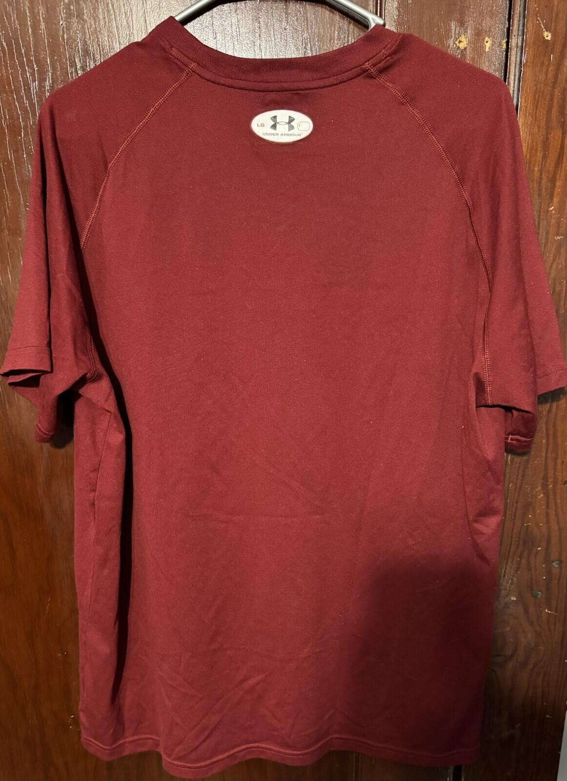 Temple Owls Under Armour Tee Burgundy Men's Size L
