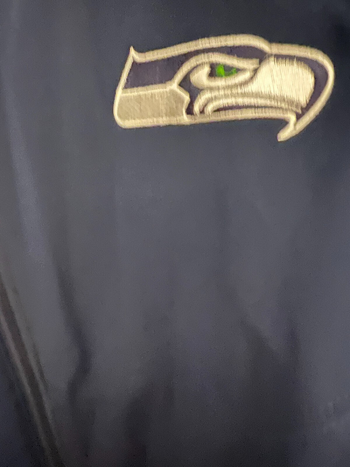 Seattle Seahawks Jacket Mens L Canvas Quilt Lining Mid Weight NEW WITH TAGS!