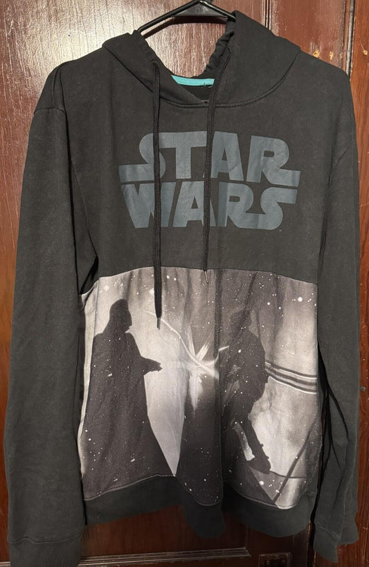 Star Wars Logo Characters Hoodie Men's Size XL? Black