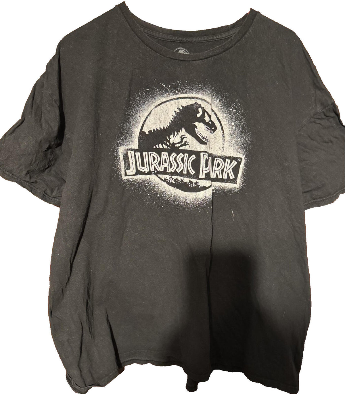 Jurassic Park Logo T-Shirt Black Men's Size 2XL