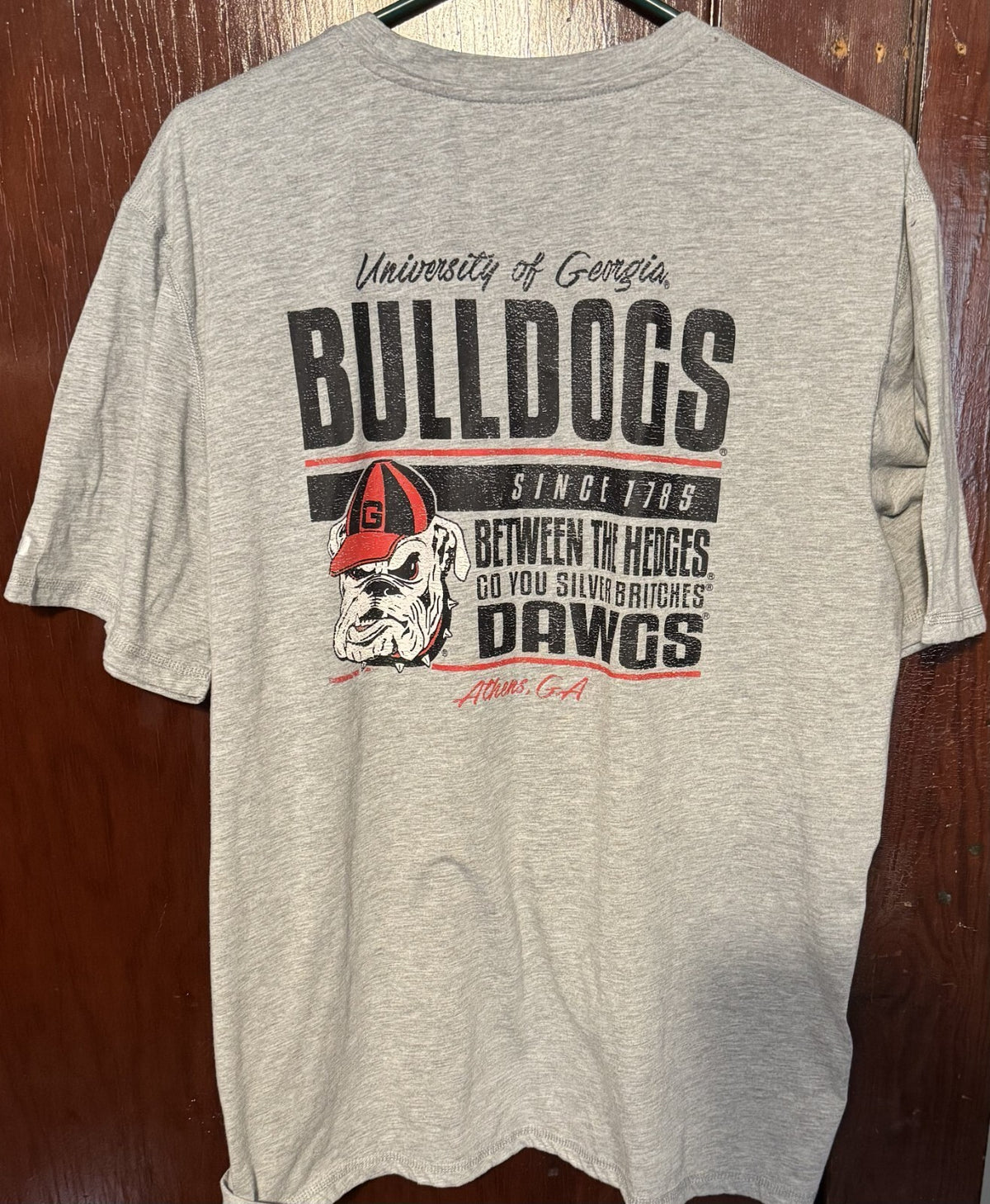 Georgia Bulldogs Champion Pocket T-Shirt Men Size XL Gray