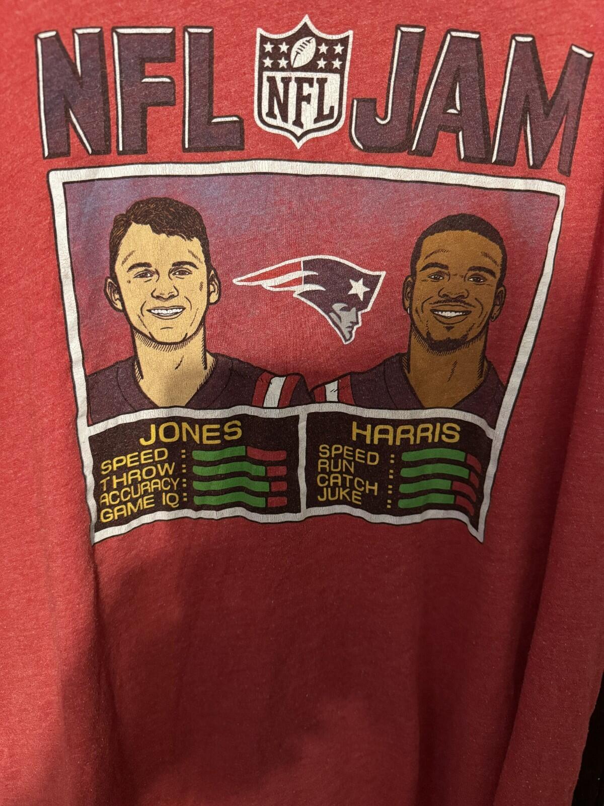 New England Patriots Homage NFL Jam T-Shirt Men Sz L Red