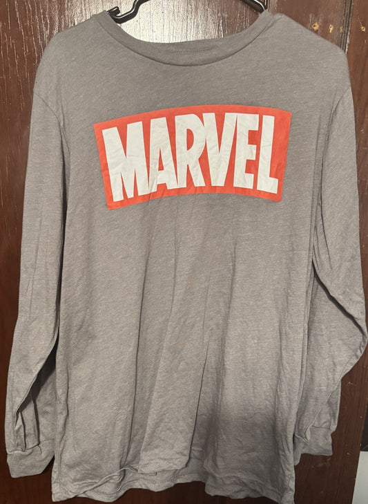 Marvel Long Sleeve T-shirt Men Size Extra Large Gray