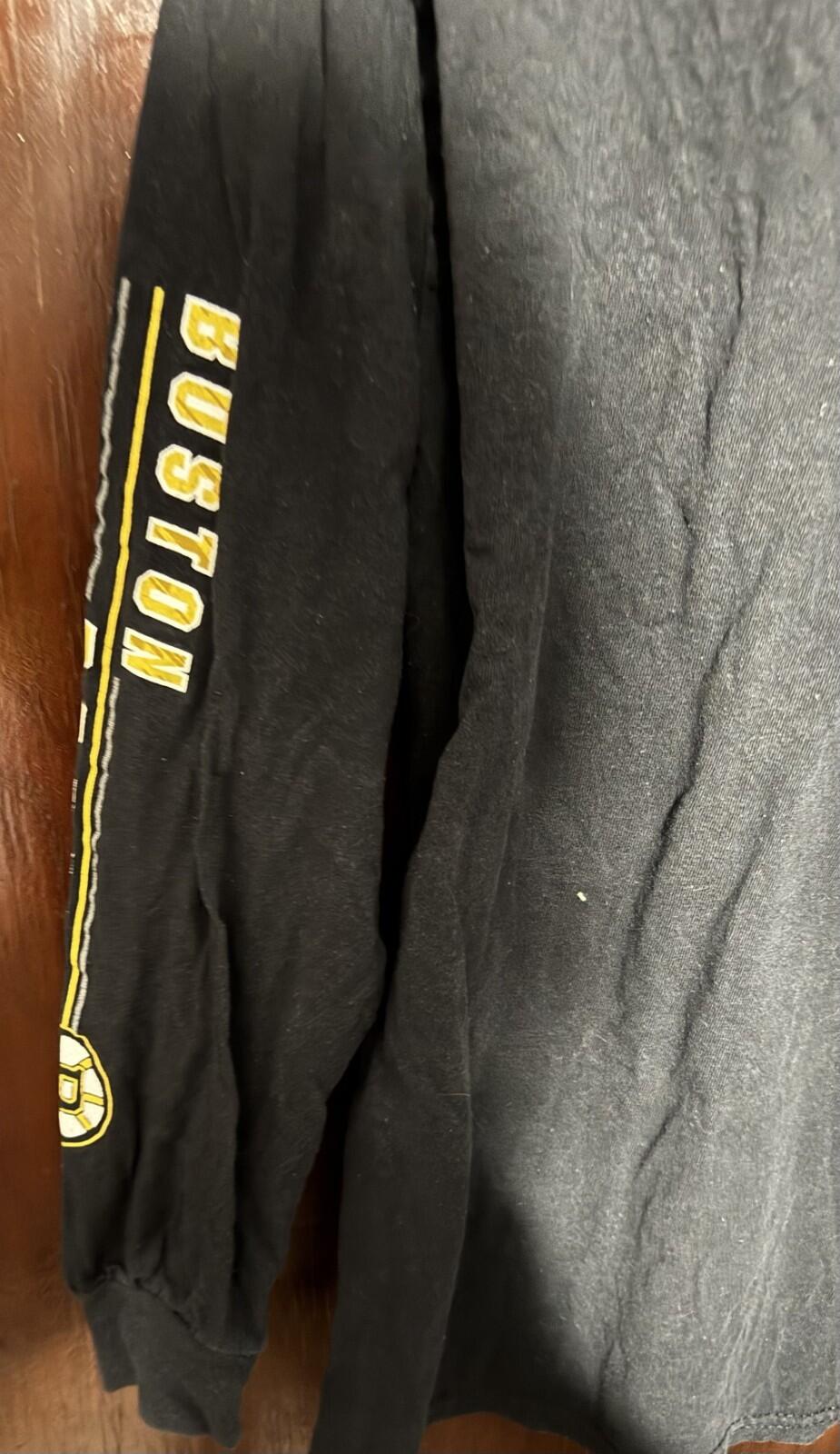 Boston Bruins Majestic Long Sleeve T-Shirt Black Men's Sz L
