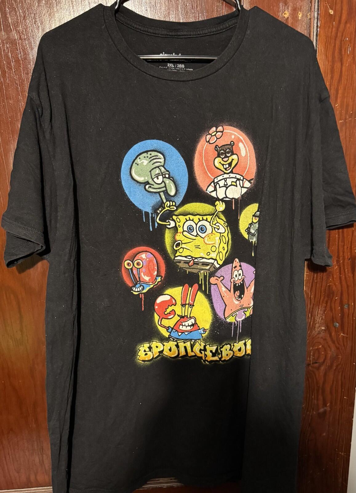 SpongeBob SquarePants S/S T-Shirt Men 2XL Black