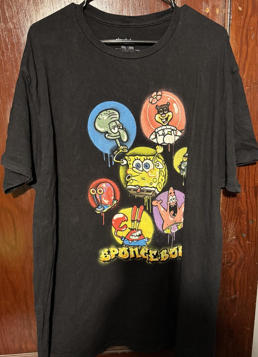 SpongeBob SquarePants S/S T-Shirt Men 2XL Black
