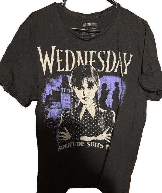 Wednesday Addams Family S/S T-Shirt Black Men's Size XL