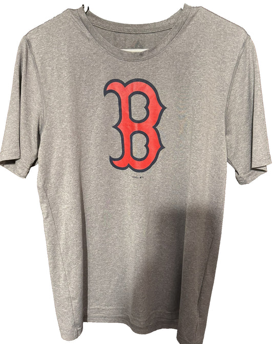 Boston Red Sox Majestic Short Sleeve Tee Kid's XL Gray MLB