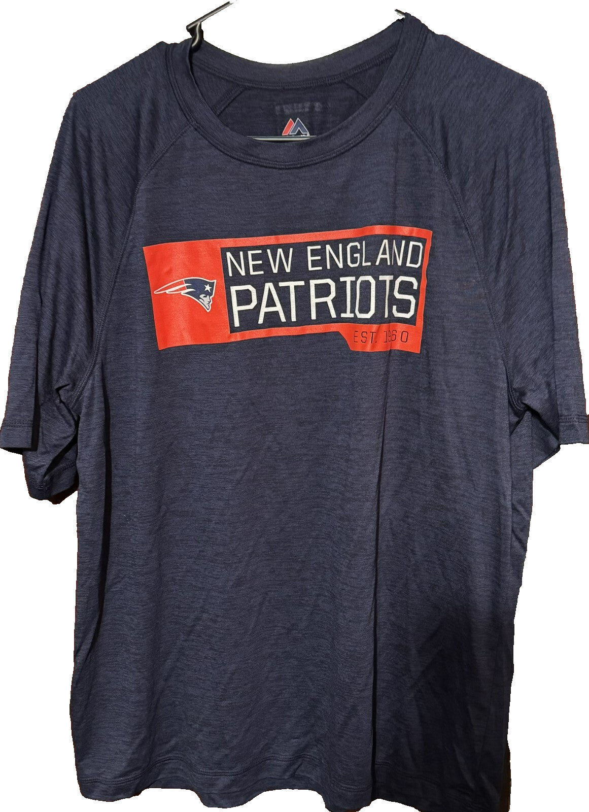 New England Patriots Majestic Tee Men L Blue New With Tags