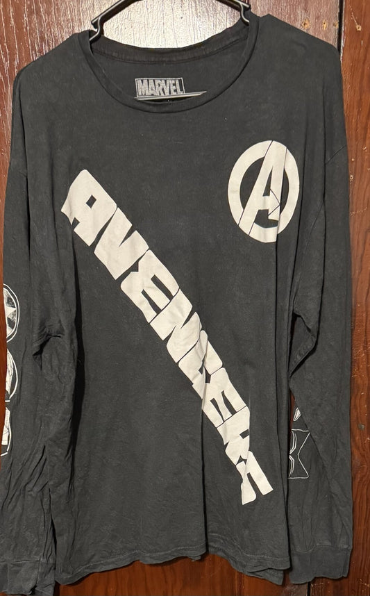 Marvel Avengers Long Sleeve Tee shirt Men's Sz 2XL Black