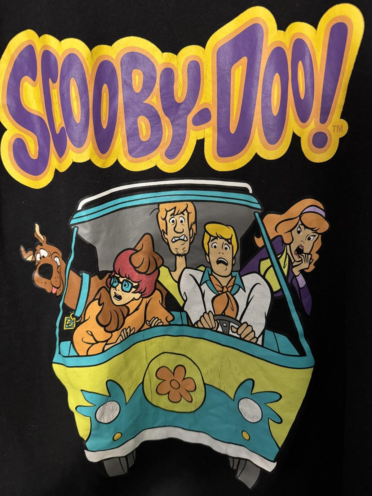 Scooby Doo Mystery Inc Logo T-Shirt Men Sz M Black