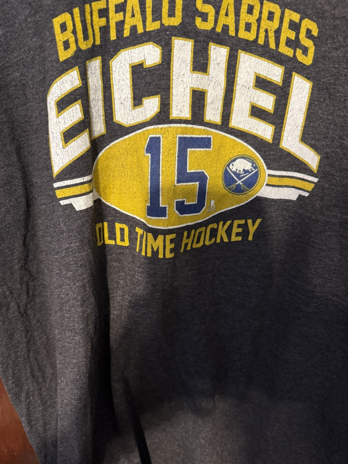 BUFFALO SABRES Gray T-shirt Men Sz XL Old Time Hockey Tee
