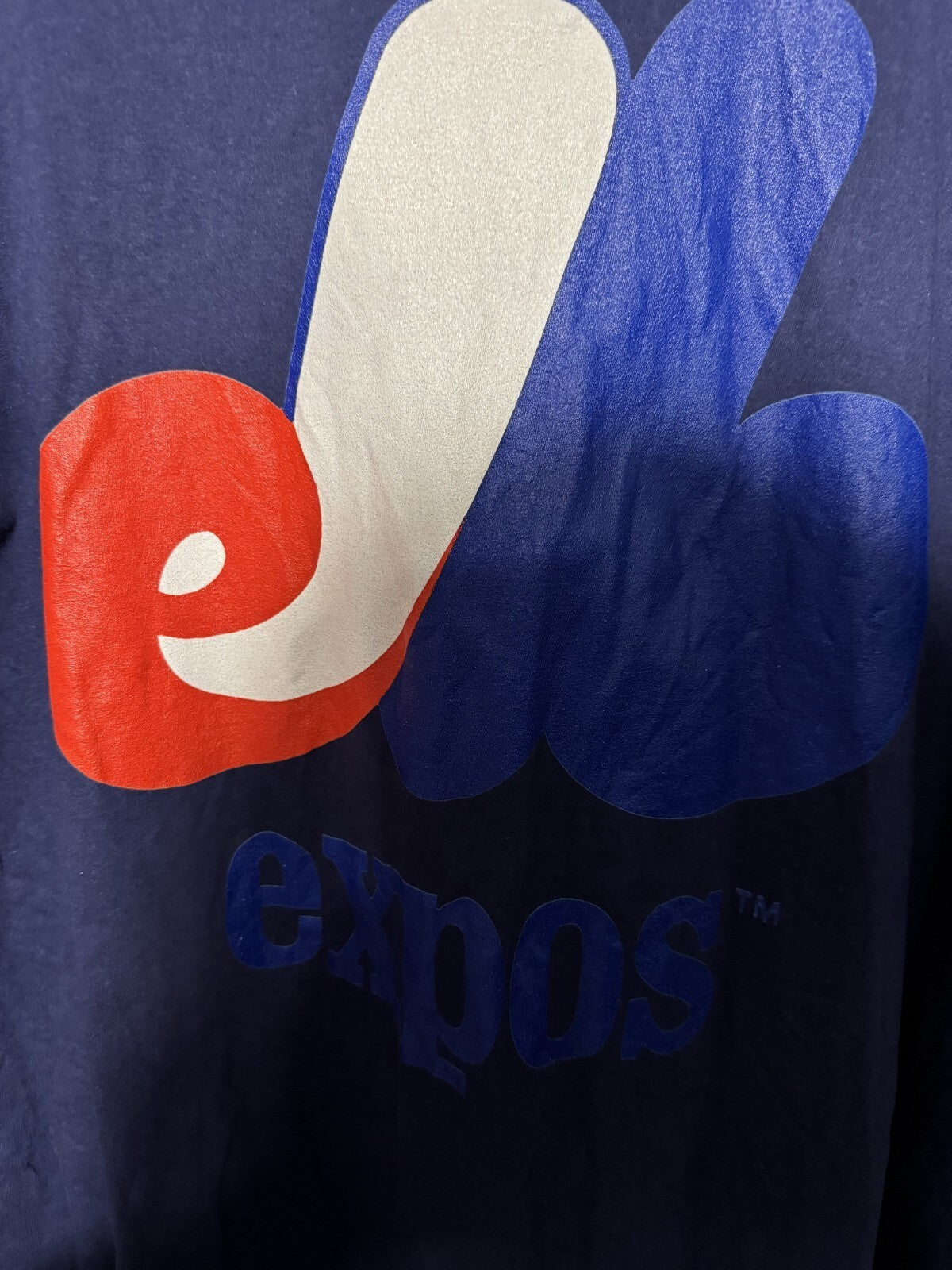 Montreal Expos Short Sleeve Blue T-Shirt Men's Size 3XL MLB