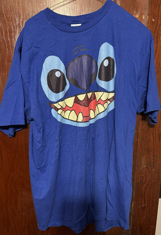 Stitch Disney Lilo & Stitch T Shirt Blue Men's Size XL