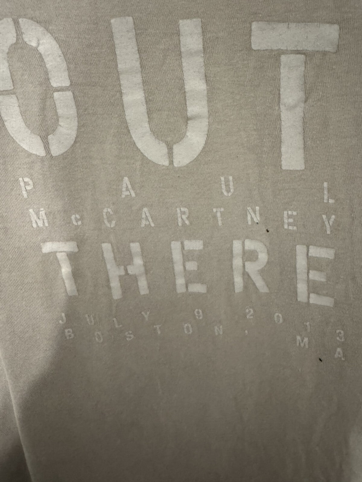 Paul McCartney 2013 Out There Tour T-shirt Gray Men's size XL