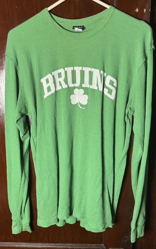 Boston Bruins St. Pats Day L/S T-Shirt Green Men's Sz L