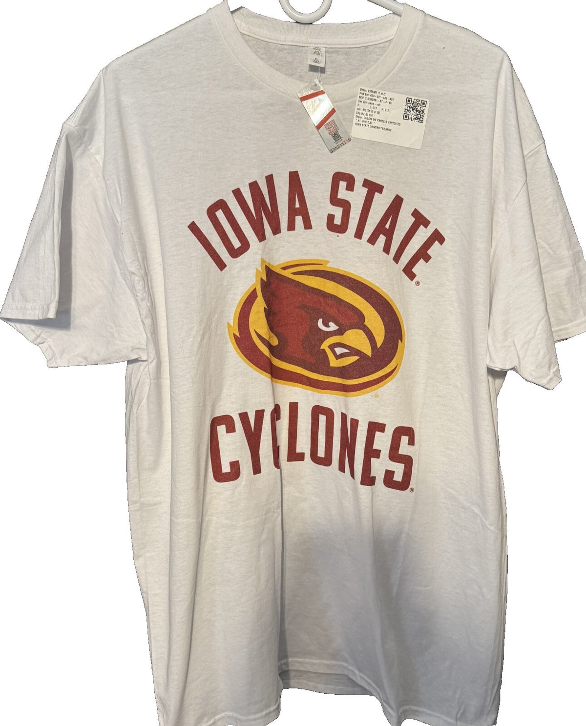 Iowa State Cyclones S/S T-Shirt White Men Sz XL New With Tag