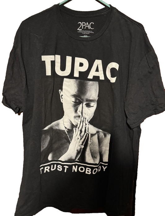 Tupac Shakur Trust Nobody t-shirt Black Men's size XXL