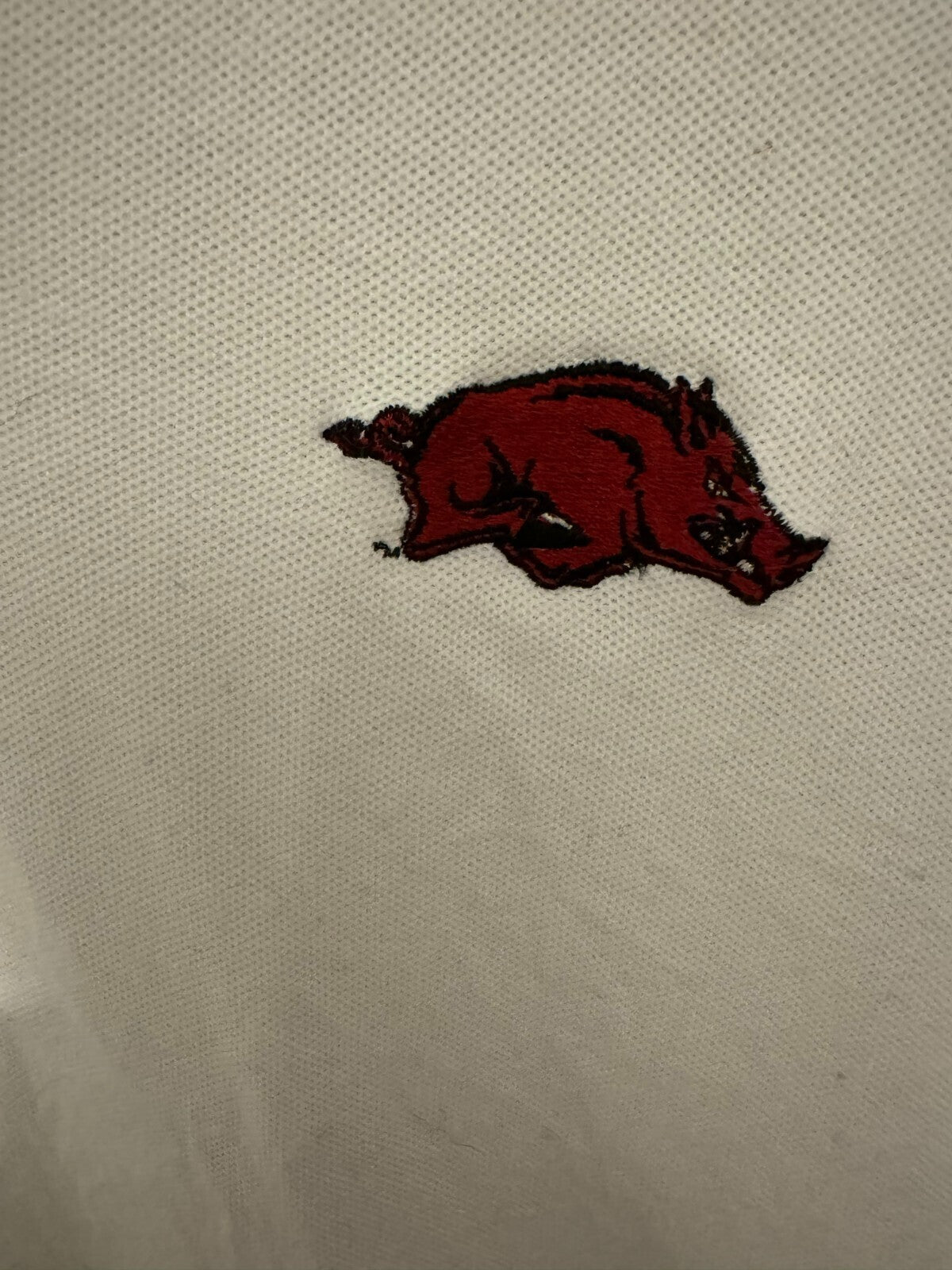 Arkansas Razorbacks Vintage 1990's Men's XL Polo White