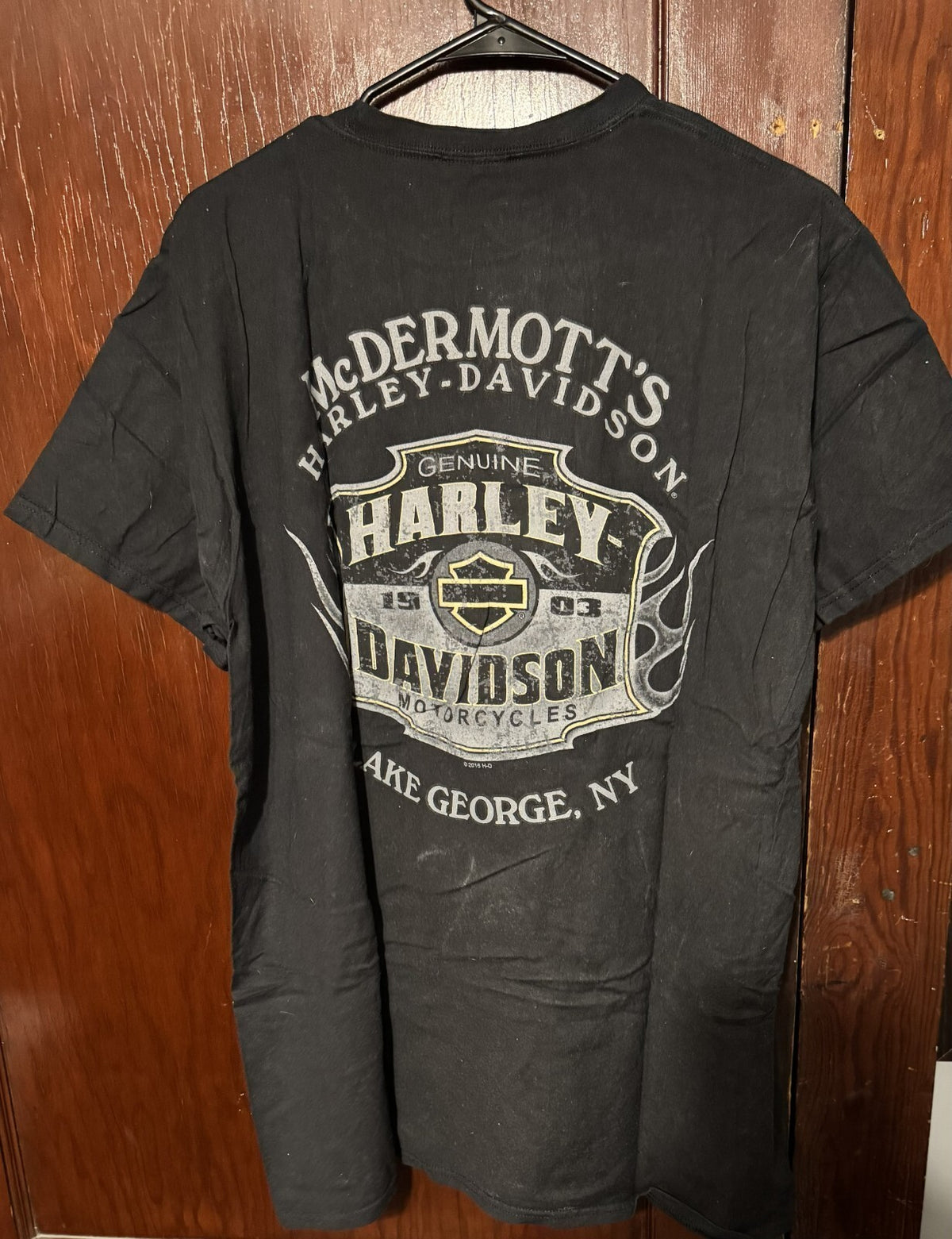 Harley-Davidson of Lake George NY T-Shirt Men's Sz XL Black