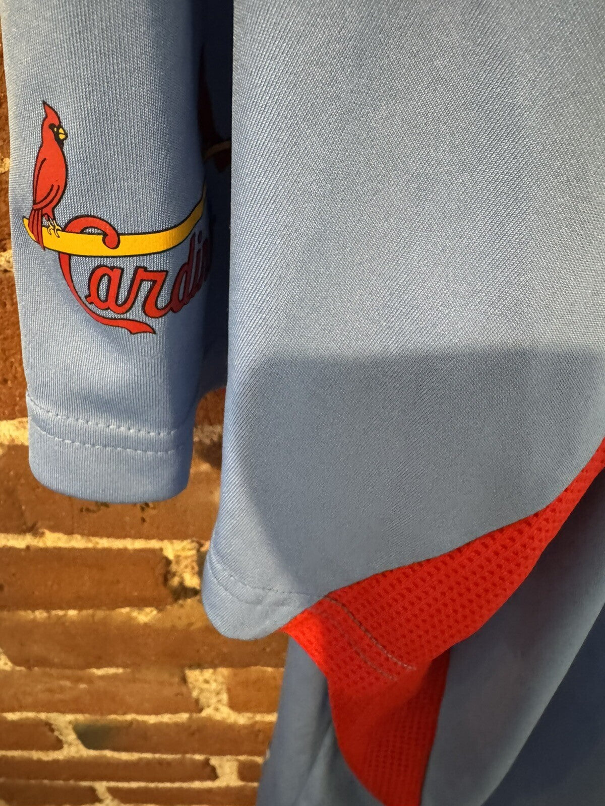 St. Louis Cardinals button up Powder Blue Jersey TX3 Men Size XL