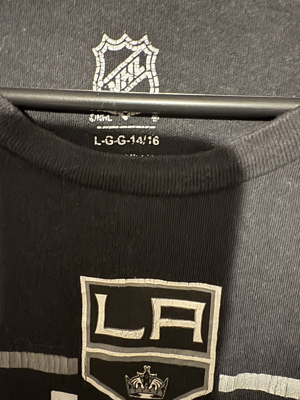 Los Angeles LA Kings Black Kid's Size T-Shirt Men sz L