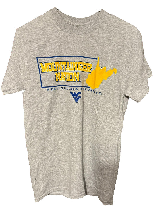 West Virginia Mountaineers tee Shirt Men Size S Gray NEW WITHOUT TAGS