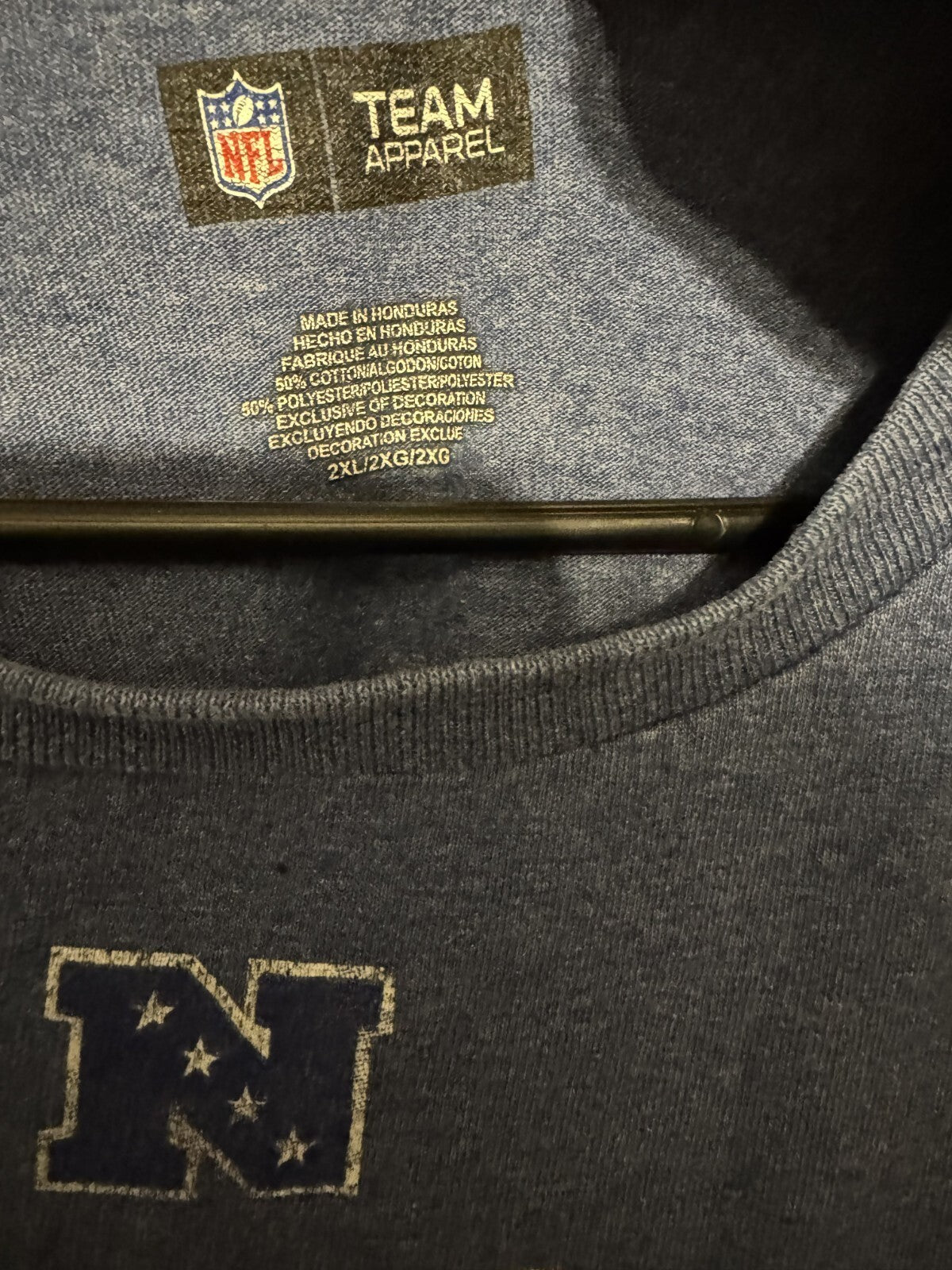 New York Giants NFL Long Sleeve T-Shirt Men Size XXL Blue