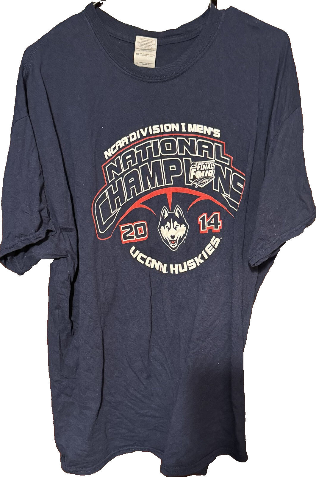 UConn Huskies 2014 NCAA National Champs Tee Men XL Blue
