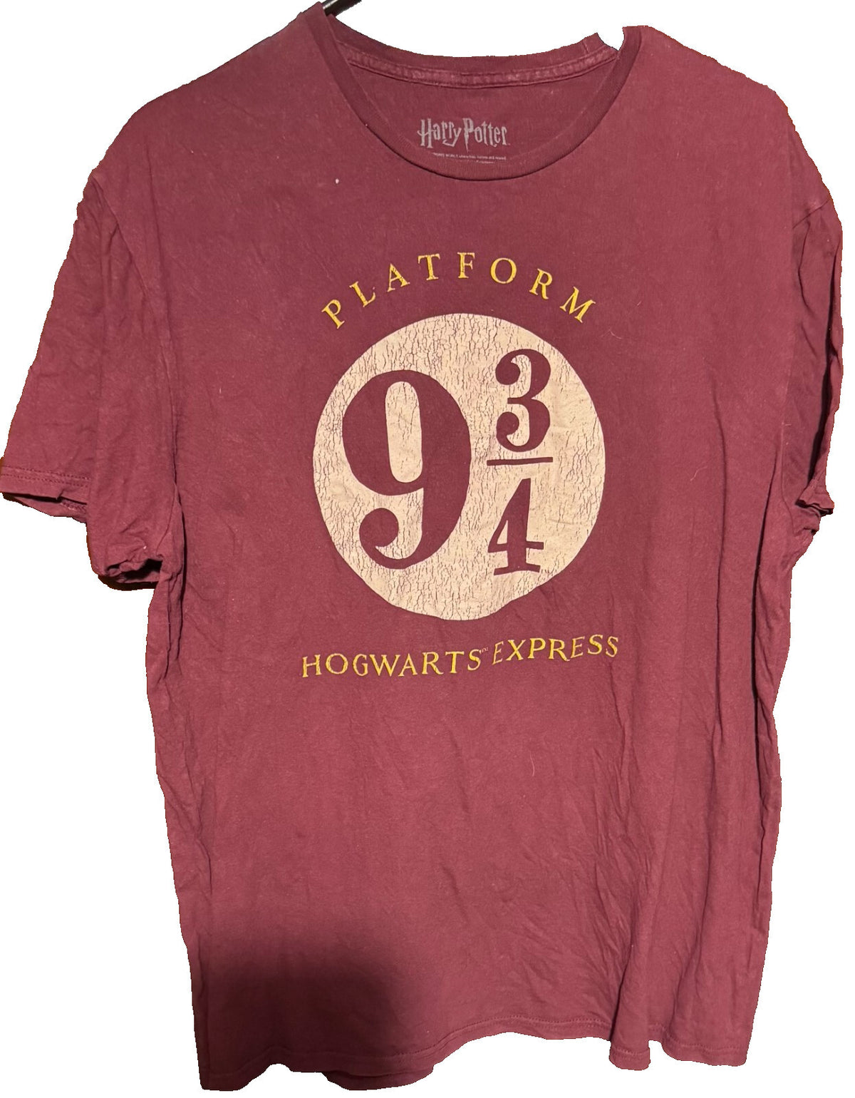 Harry Potter Platform 9 3/4 T-Shirt Men's Size XL Red