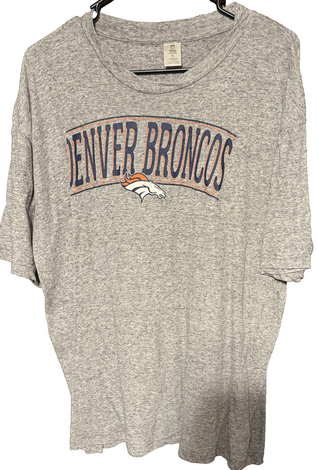 Denver Broncos Short Sleeve T-Shirt Men's XL Gray