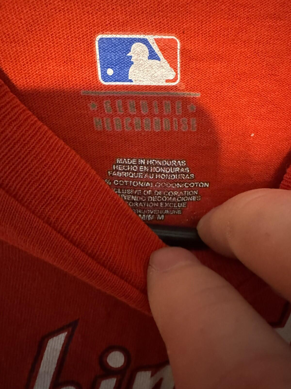 Washington Nationals Steven Strasburg Red T-Shirt Kid's Sz M