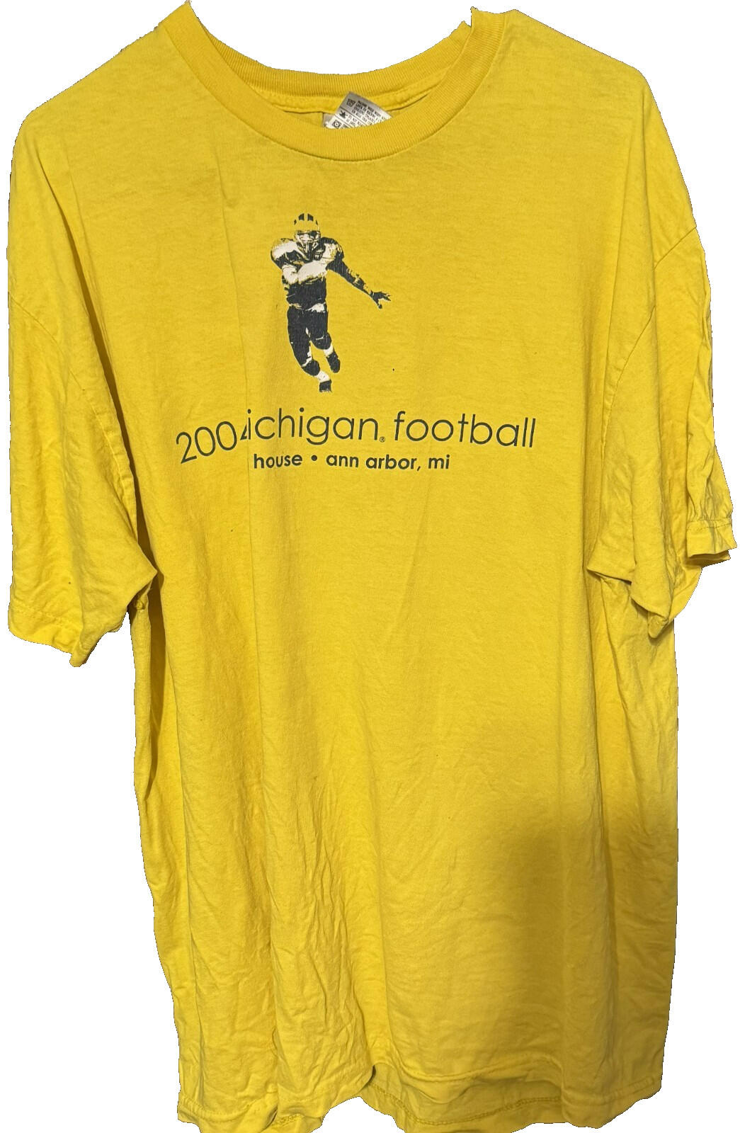 Michigan Wolverines Vintage 2004 T-shirt Sz XL Yellow