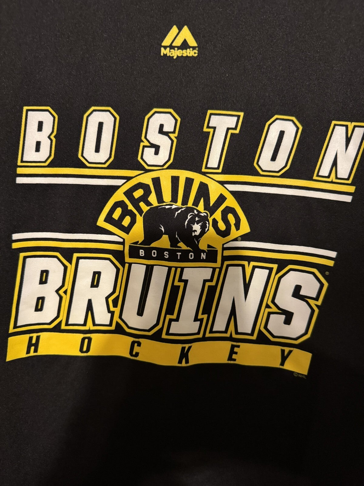 Boston Bruins Majestic T-Shirt Black Men's Sz S