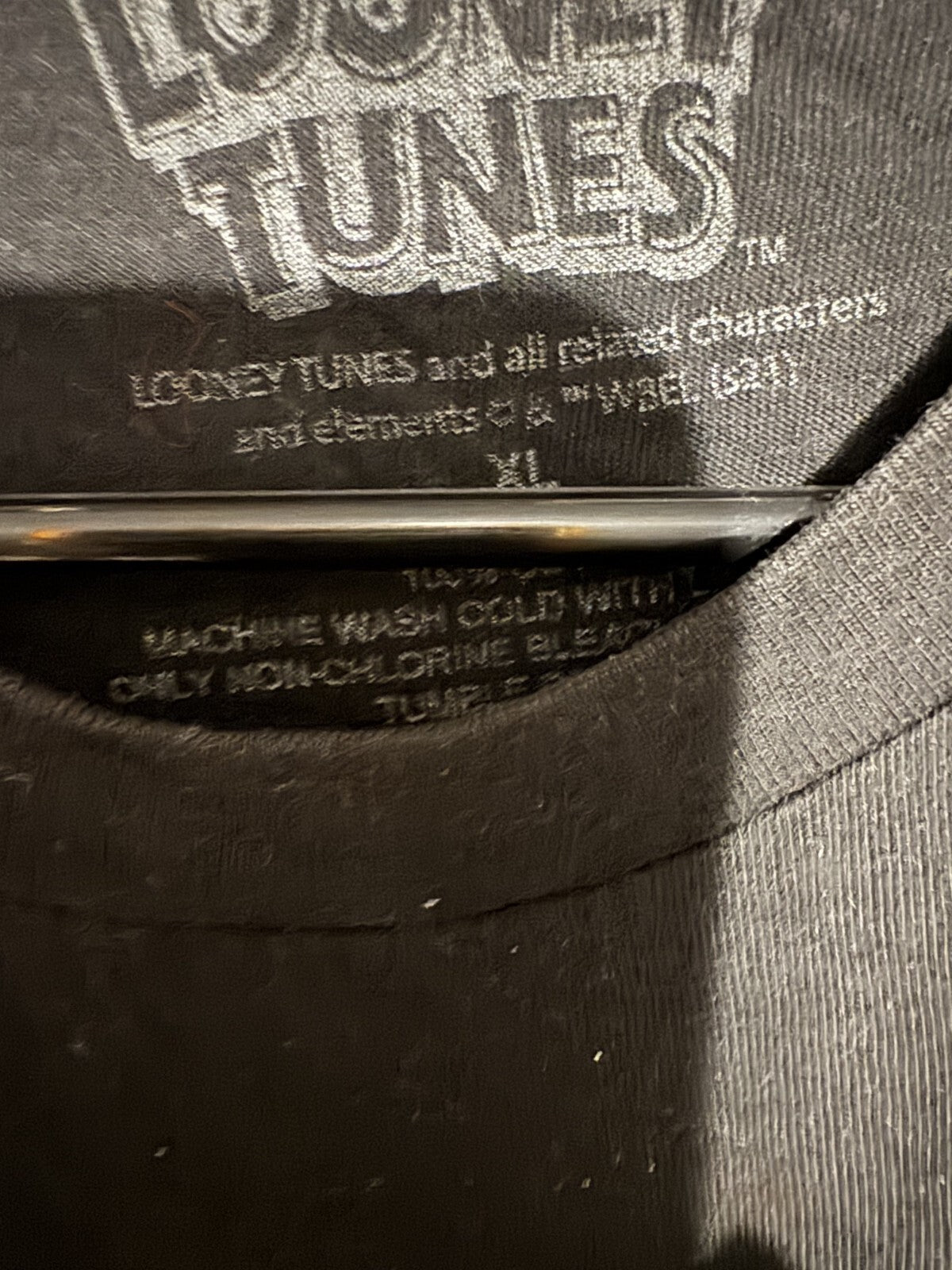 Looney Toones Logo T Shirt Men's Size XL Black