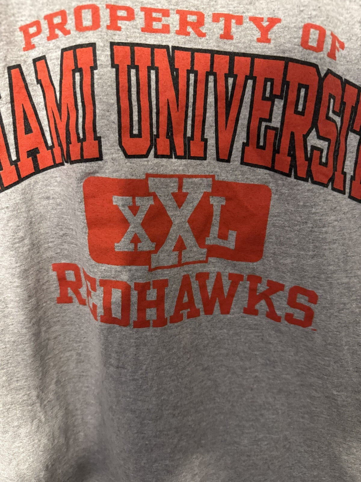 Miami (OH) Redhawks T-Shirt Gray NCAA Men's Size L