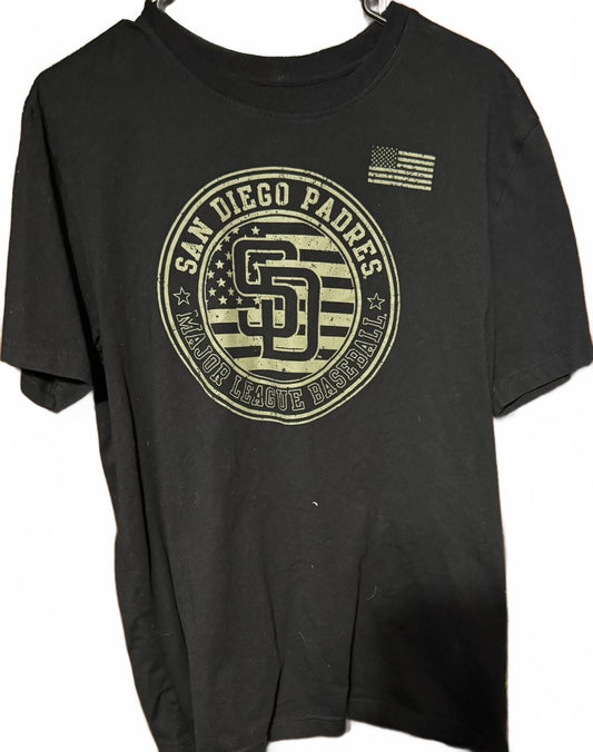 San Diego Padres New Era Black Tee Men Sz L New Without Tags