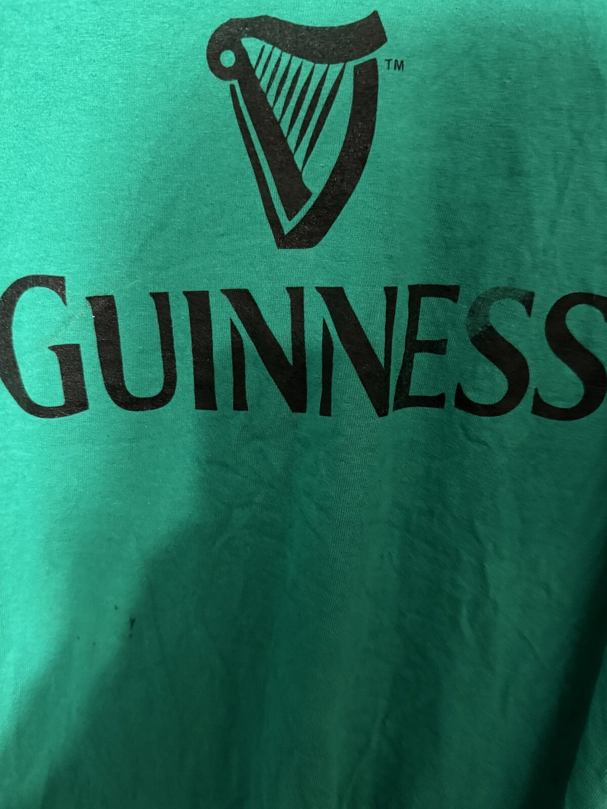 Guinness Beer Green Logo Tee Shirt Men Sz L